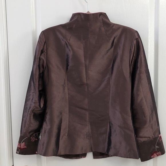 Elegant oriental blazer (brown and pink) - Picture 4 of 6
